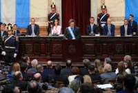 Javier Milei, presidente de Argentina, intervino en el inicio de las sesiones de la Asamblea Legislativa.