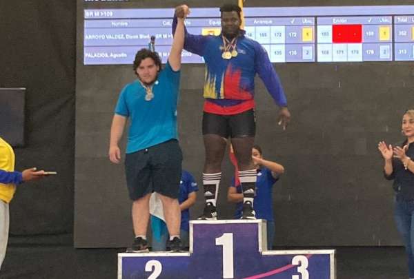 Dixon Arroyo logró el oro en el Campeonato Sudamericano de Levantamiento de Pesas