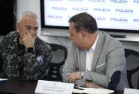 Fausto Salinas, comandante de la Policía y Juan Zapata, ministro del Interior hablaron sobre el caso Villavicencio.