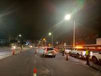 El cuerpo de agentes de tránsito de Quito se encuentra desplegado en la ciudad la noche de este jueves, 28 de marzo de 2024. 