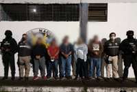Seis sospechosos fueron capturados en Cañar con fines investigativos.