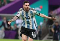 Lionel Messi marcó el primer gol argentino en el triunfo contra México.