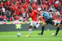 Enner Valencia anotó un gol en el triunfo del Inter ante el Gremio de Porto Alegre