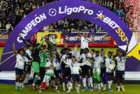 Barcelona felicitó a Liga de Quito por el campeonato 2023