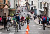 El ciclopaseo en Quito se extiende desde el norte hasta el sur. 
