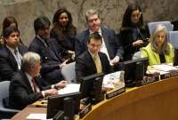 El presidente Daniel Noboa presidió la reunión del Consejo de Seguridad de la ONU. 