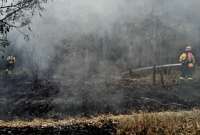 Para denunciar a los causantes de incendios forestales denuncie al 911 