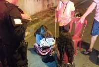 La recién nacida fue trasladada a una casa de salud para una valoración de salud en Guayaquil