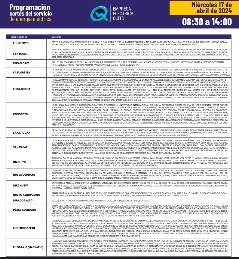 Horarios EEQ Horarios EEQ