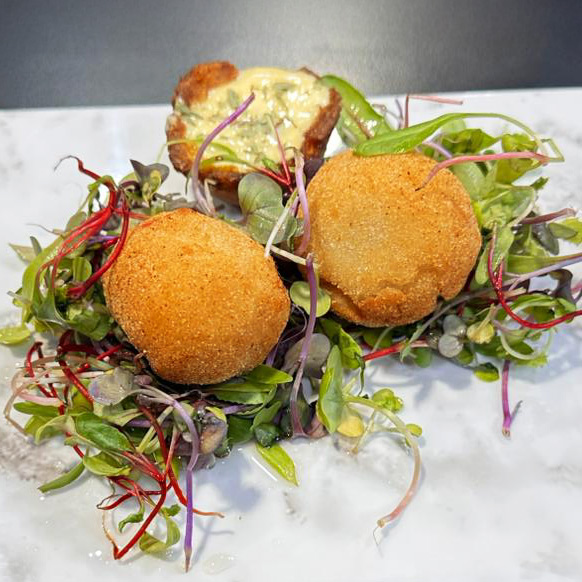 trucha frita Bolas de Trucha