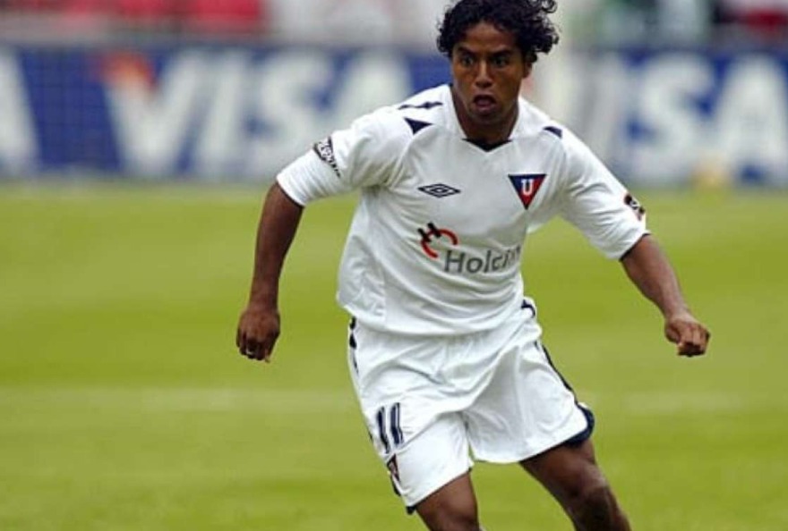 Franklin Salas cuando jugaba para Liga de Quito.