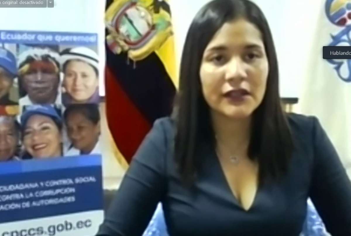 Sofía Almeida, durante la conferencia de prensa