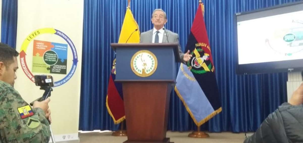 Oswaldo Jarr&iacute;n, ministro de Defensa de Ecuador.