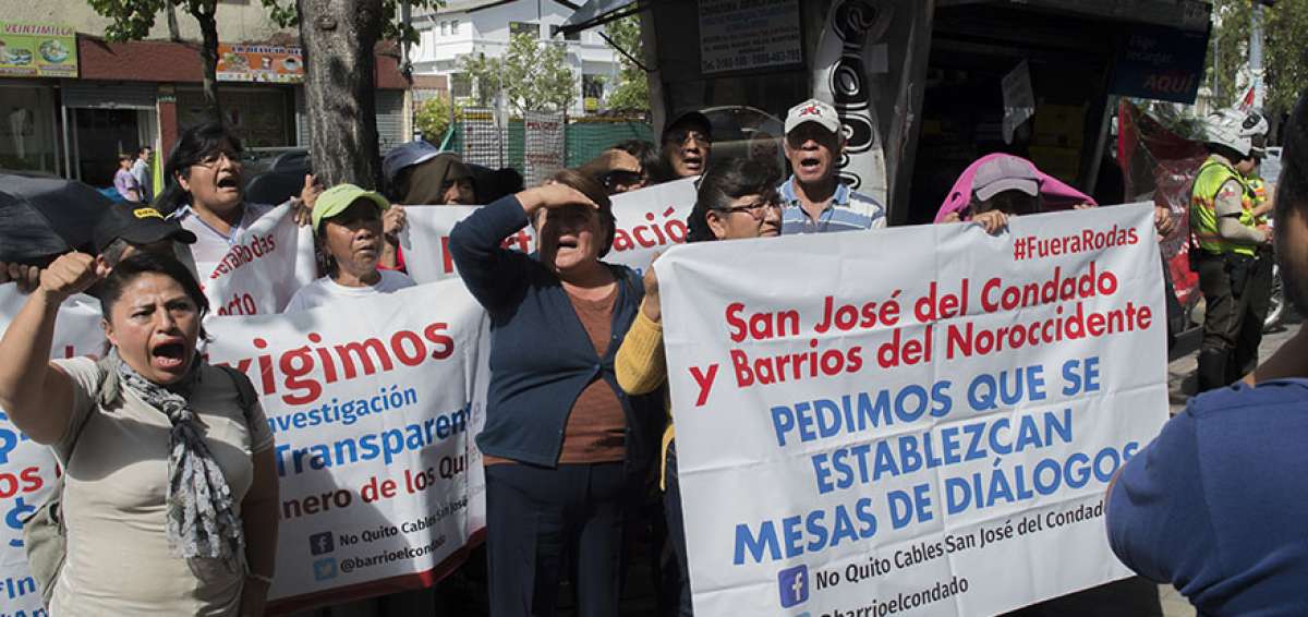 Los moradores del noroccidente se manifestaron el lunes en contra de los Quitocables.