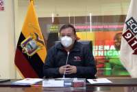 Juan Zapata, durante la rueda de prensa de este 16 de enero de 2022