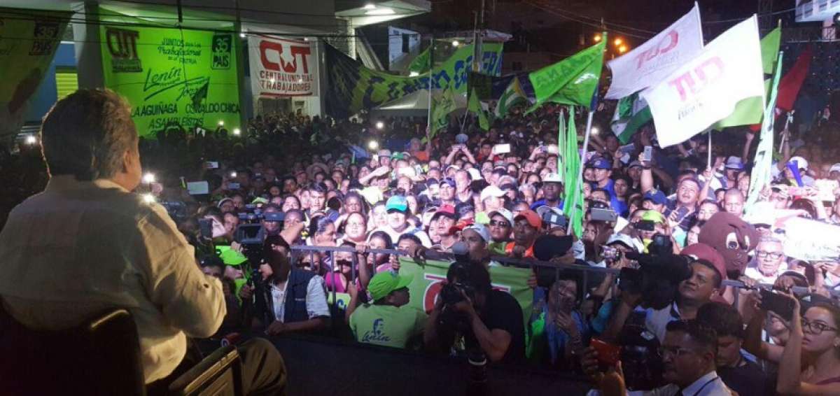 Len&iacute;n Moreno agradece a guayaquile&ntilde;os por su apoyo en primera vuelta