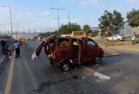 Una niña perdió la vida en un accidente de tránsito en la avenida Perimetral de Guayaquil