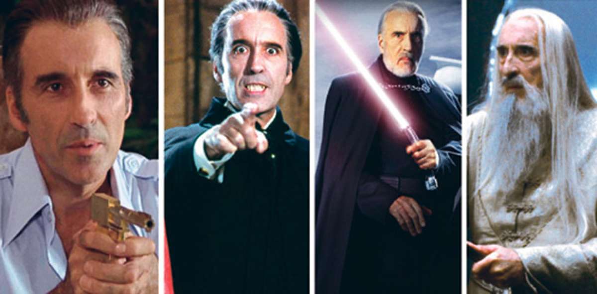 Christopher Lee fue Scaramanga (James Bond), Dr&aacute;cula; el conde Dooku (Star Wars) y Saruman (El Hobbit). Ilustraci&oacute;n: Patricio Mosquera/El Tel&eacute;grafo