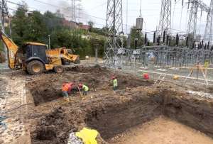 Esta obra permitirá la instalación de un nuevo autotransformador de potencia.