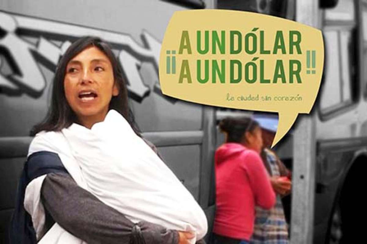 Afiche promocional del documental &lsquo;&iexcl;A un d&oacute;lar!&rsquo;, de  Mar&iacute;a Aguilera Reche, enfocado en los vendedores ambulantes de Quito. Foto: 