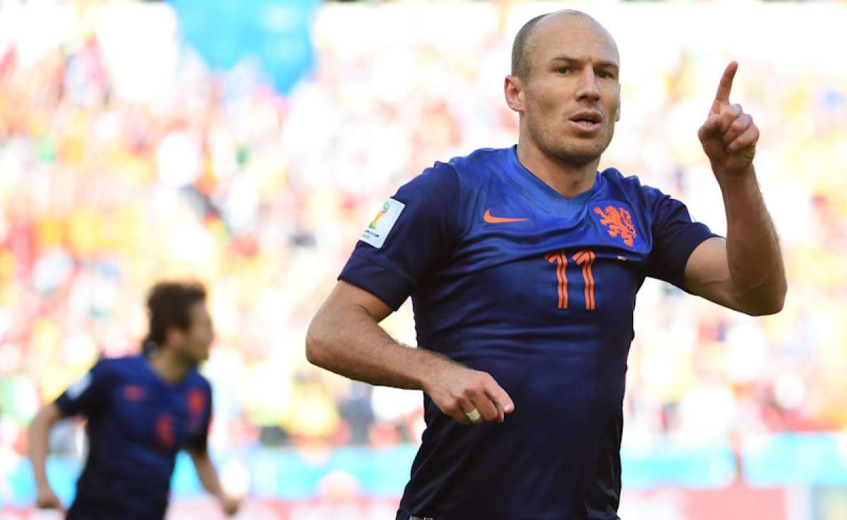 Arjen Robben, delantero de Holanda lleva tres goles en el Mundial.