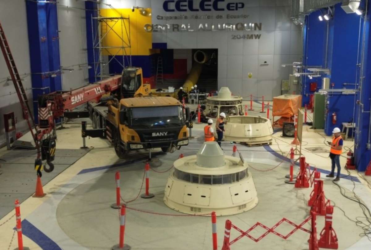 La hidroeléctrica Alluriquín retomó el funcionamiento de sus tres unidades. 