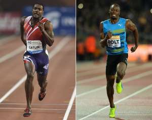 Justin Gatlin (i) y Usain Bolt ser&aacute;n protagonistas en el Mundial de Atletismo en Pek&iacute;n. Foto: AFP