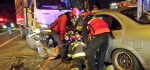 Tres heridos tras accidente en San Antonio de Pichincha