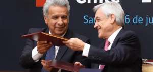 El presidente de Chile, Sebasti&aacute;n Pi&ntilde;era, recibi&oacute; en el Palacio de La Moneda a su hom&oacute;logo ecuatoriano Len&iacute;n Moreno.