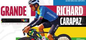 Carapaz la pele&oacute; en el Mundial de ciclismo