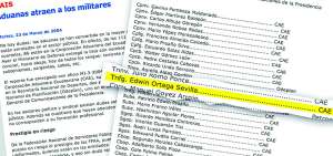 Captura de pantalla de la publicaci&oacute;n de diario La Hora, del 23 de marzo de 2004, que difundi&oacute; la lista de militares nombrados para administrar la CAE.
