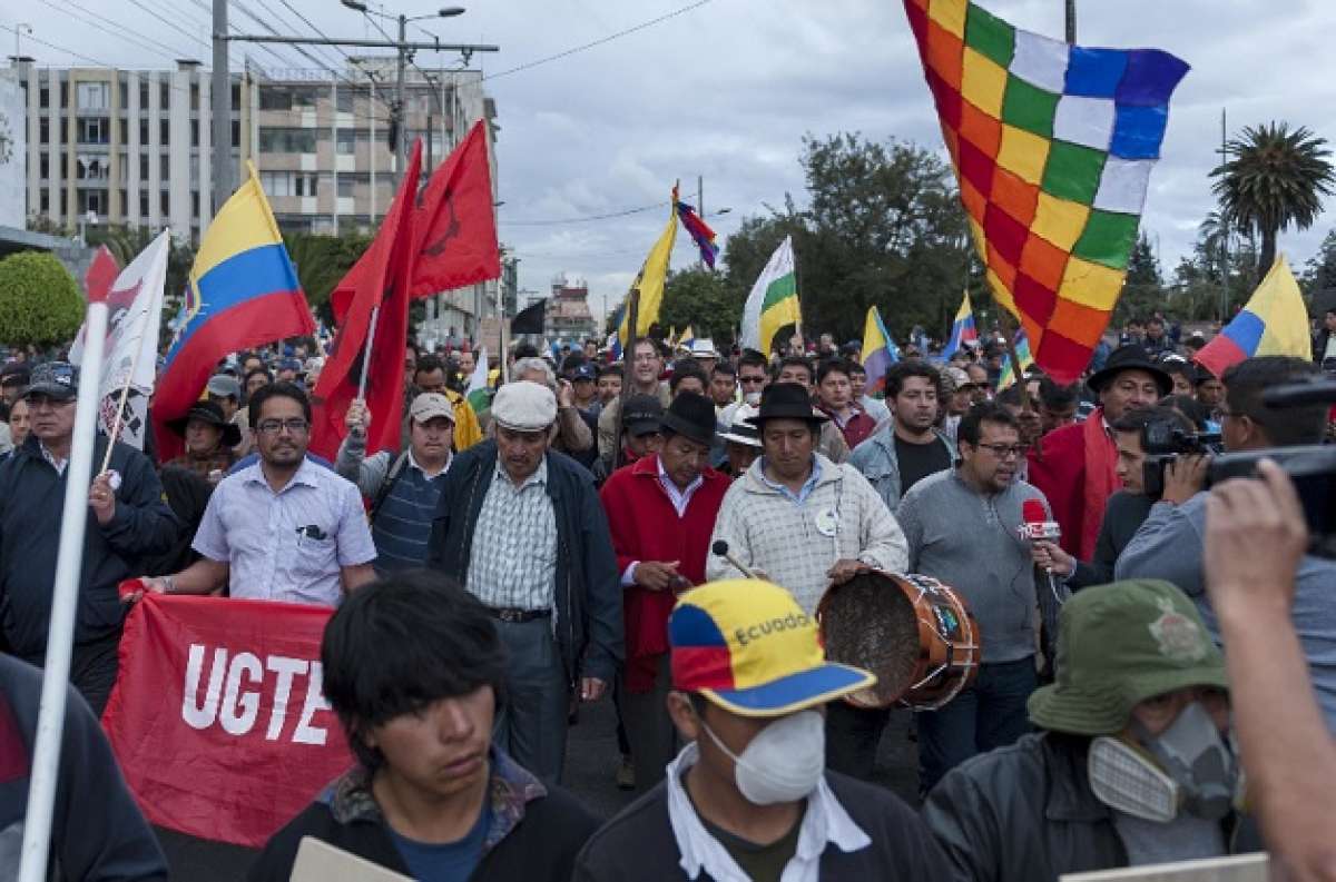 Los manifestantes dijeron que continuar&aacute;n con la marcha la tarde del s&aacute;bado. Foto: Miguel Jim&eacute;nez / El Tel&eacute;grafo 