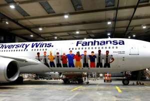 Avión de Lufthansa que trasladará a la selección alemana lucirá eslogan 'DiversityWins'