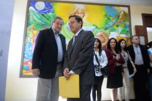 El ministro Patricio Rivera se&ntilde;al&oacute; que el Ecuador est&aacute; estable. Foto: &Aacute;lvaro P&eacute;rez/ EL TEL&Eacute;GRAFO