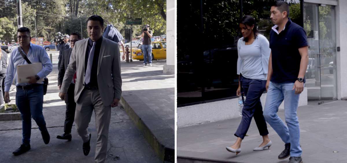 Los abogados de Pamela M., entre ellos &Eacute;dgar Molina, apelar&aacute;n la decisi&oacute;n del juez de prisi&oacute;n preventiva y la prohibici&oacute;n de enajenar bienes. En la foto derecha, La fiscal Diana Salazar asisti&oacute; a la audiencia en contra de las exasesoras Pamela M. y Laura T. Pero, la fiscal Ruth Amoroso present&oacute; el caso. 