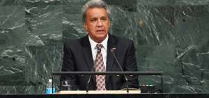 El Mandatario durante su intervenci&oacute;n en la Asamblea General de Naciones Unidas. 
