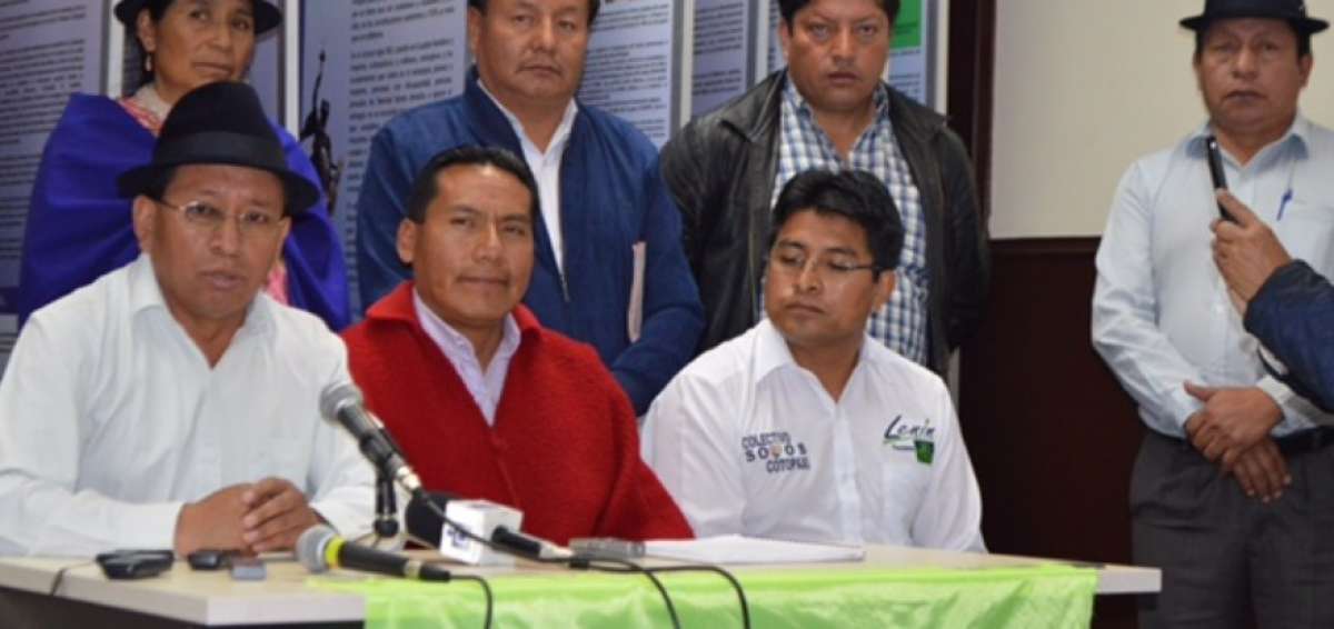 Organizaciones ind&iacute;genas de Cotopaxi rechazan la violencia y respaldan a Moreno