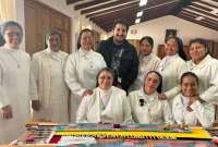 Las Hermanas Contemplativas del Buen Pastor cuentan detalles sobre la confección de la banda del presidente Daniel Noboa.