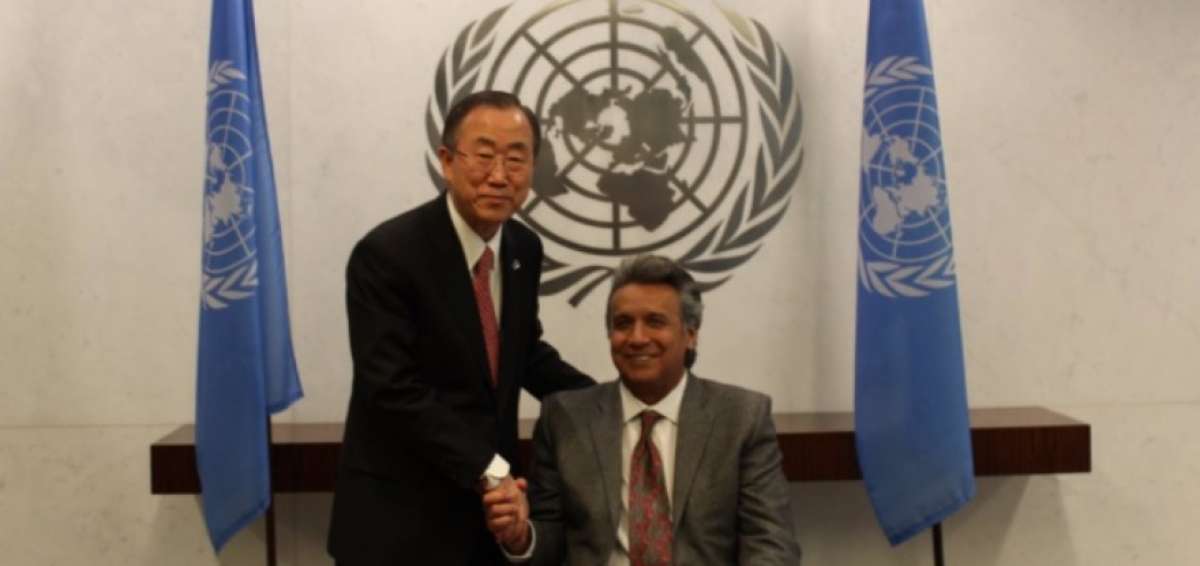 Len&iacute;n Moreno agradece palabras de Secretario General de la ONU