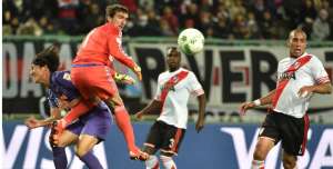 El arquero y capit&aacute;n de River, Marcelo Barovero, salv&oacute; varias oportunidades de gol en la primera etapa. Foto: AFP