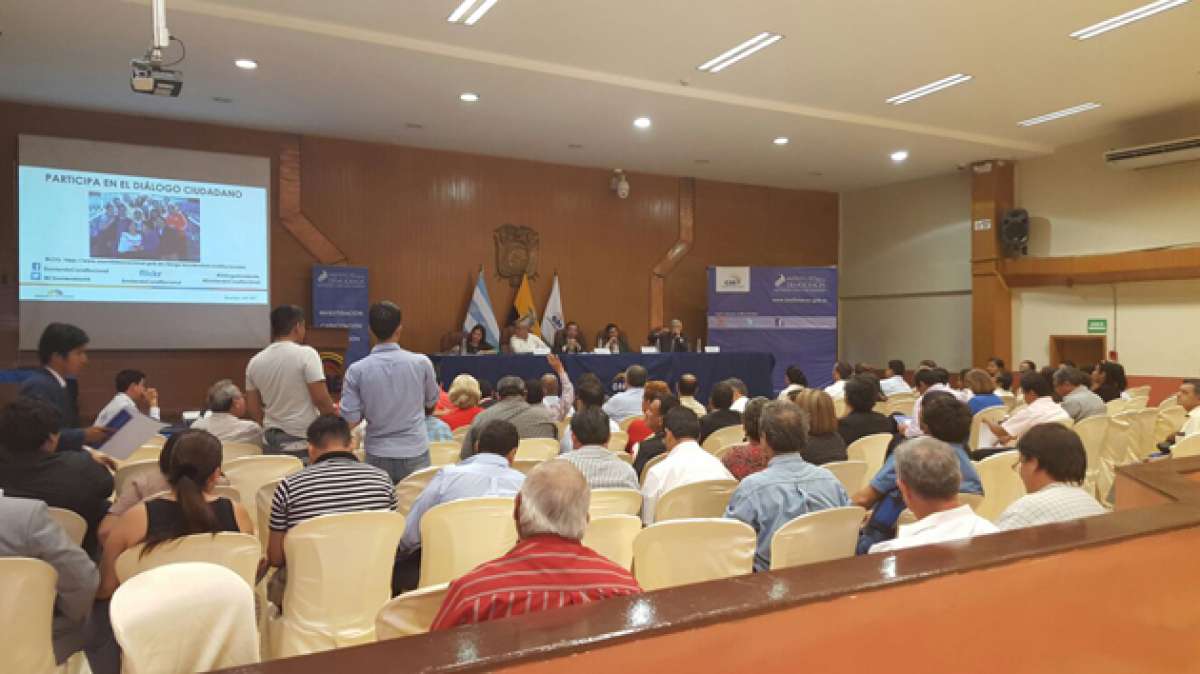 En el auditorio de la Junta Provincial Electoral del Guayas se realiz&oacute; la socializaci&oacute;n de las enmiendas constitucionales el pasado lunes. FOTO: CNE