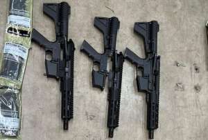 14 fusiles de asalto y dos pistolas que ingresaron en un paquete postal fueron incautados por la Policía.