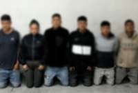 La Policía Nacional presentó a los detenidos, sospechosos de robar celulares
