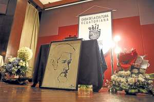Entre flores y un retrato elaborado en 1977 se encontraban las cenizas de Pedro Saad Herrer&iacute;a. Foto: &Aacute;lvaro P&eacute;rez |  El Tel&eacute;grafo