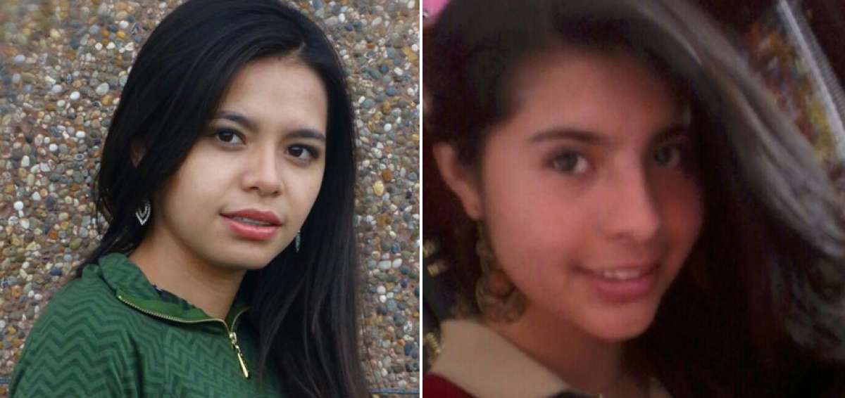 Mar&iacute;a Fernanda Altamirano (izq) y Katherine Bautista proyectan su carrera universitaria en el &aacute;rea de ciencias 