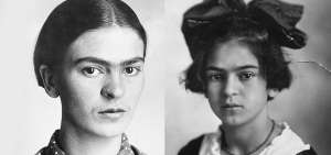 De izquierda a derecha: Retrato de Frida tomado por su padre en 1926; Retrato de Frida a las 12 a&ntilde;os tomado por su padre en 1926.
