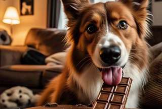Los perros no puede comer chocolates