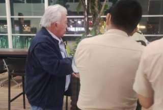Danilo Carrera en el aeropuerto de Guayaquil.