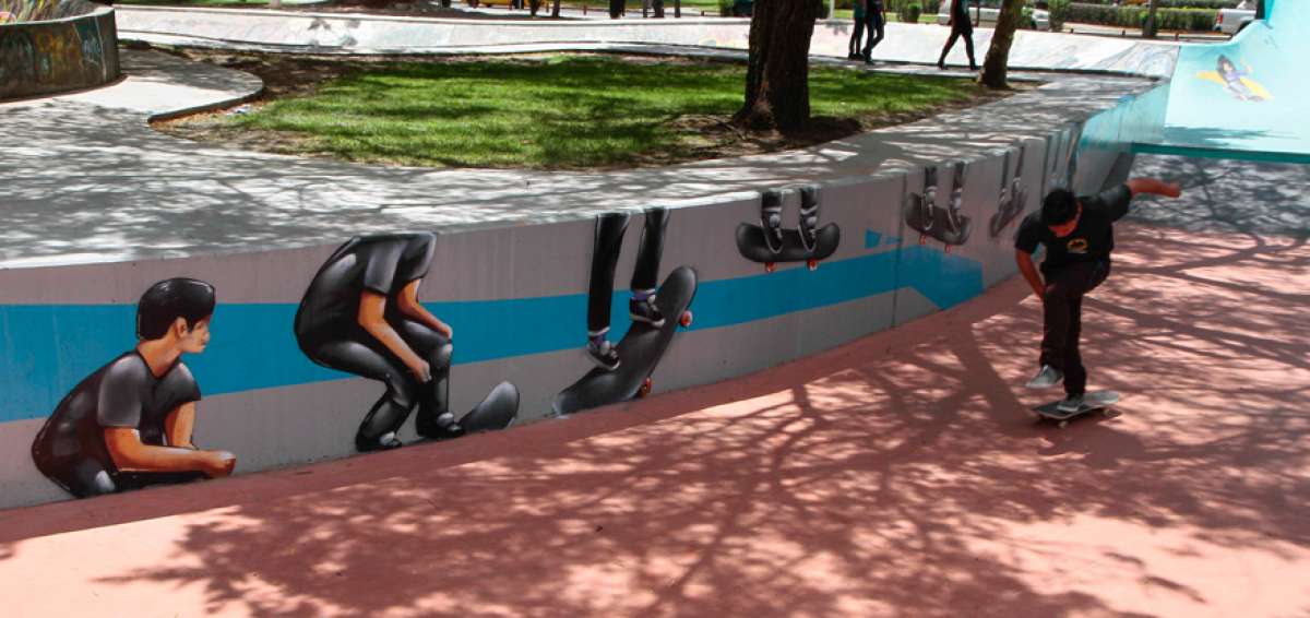 Un tramo de la pista de patinaje Gonzalo Burgos, del parque La Carolina, que fue reacondicionada a inicios del a&ntilde;o pasado.