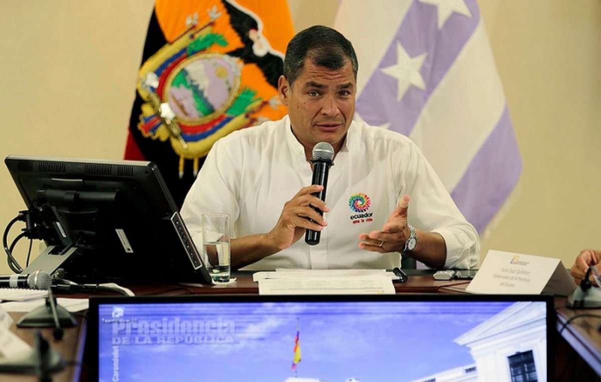 El presidente Rafael Correa ofreci&oacute; un conversatorio con los medios de comunicaci&oacute;n en Guayaquil. Foto: Presidencia 